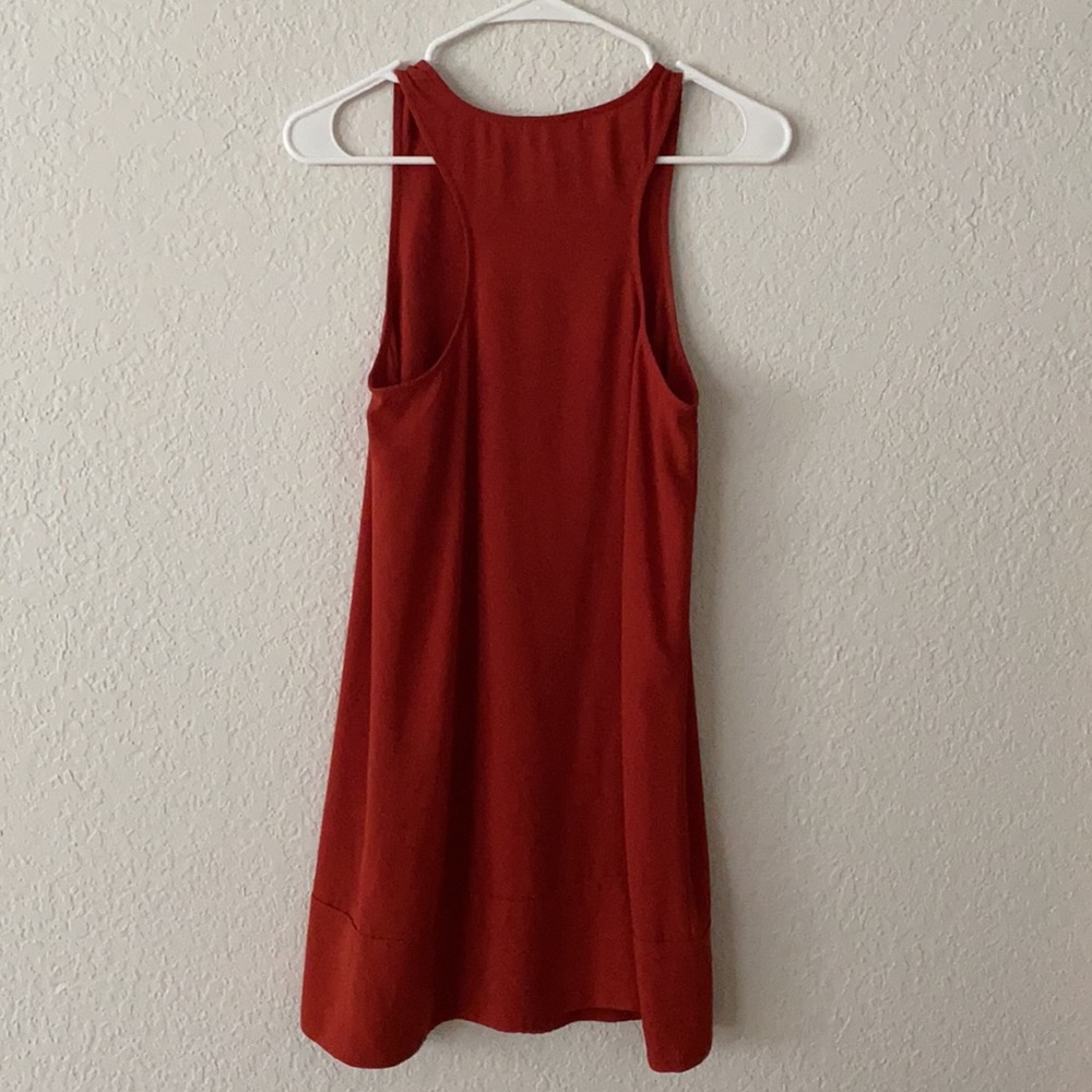 Racerback shift casual dress XS in burnt orange - Picture 4 of 5